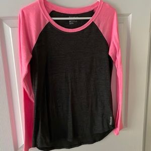 Reebok Long sleeve Speedwick Black and Pink Shirt Size M
